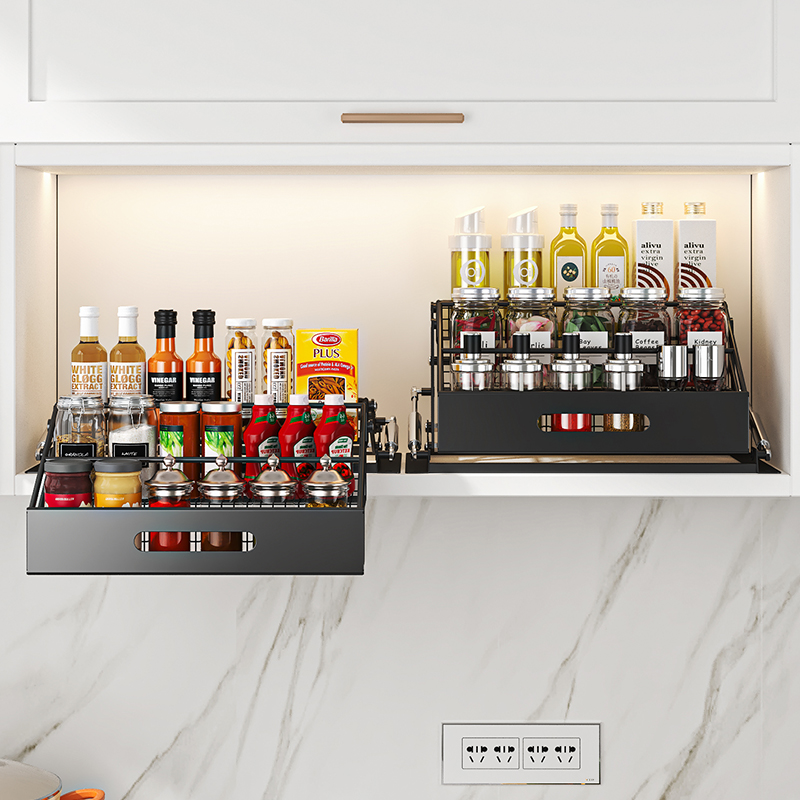 Kitchen Gadgets Rack - 1Pc 3 Tier Pull Down Organizer