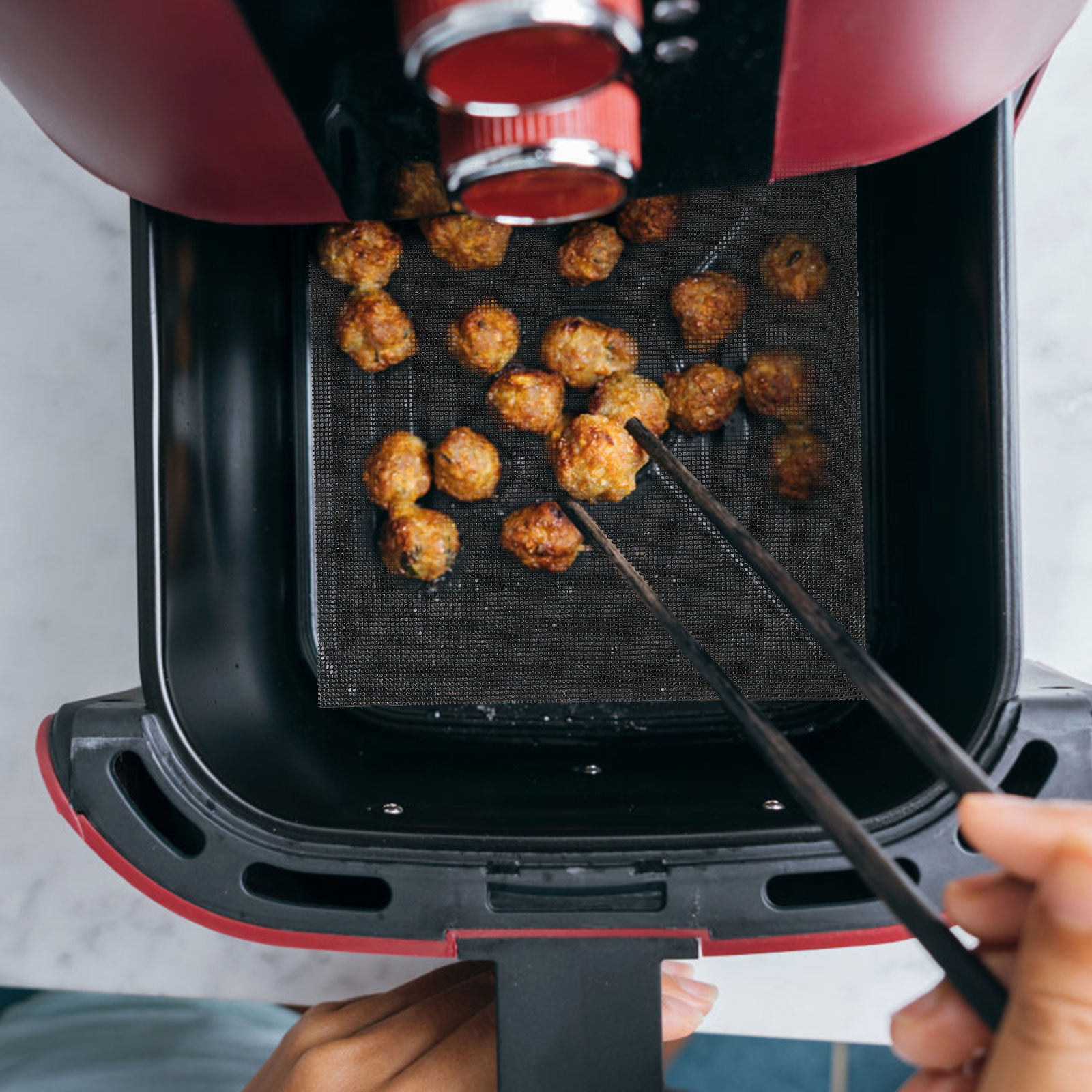 Silicone Baking Mat - 4Pcs Air Fryer Inner Liners Premium