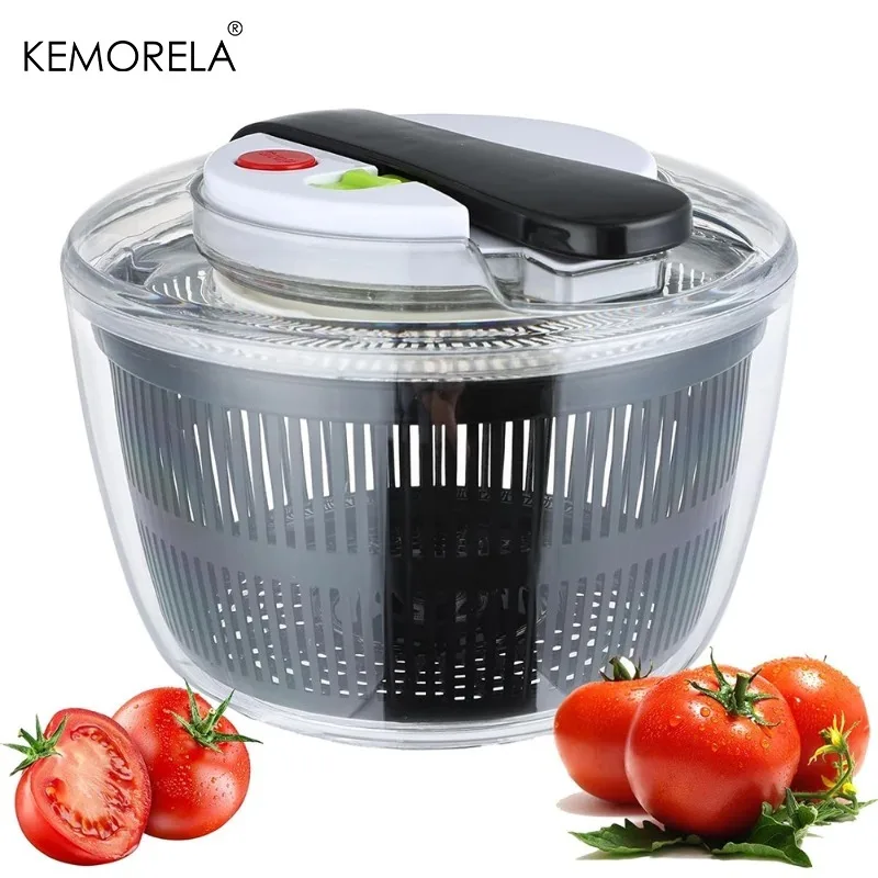 Salad Spinner - KEMORELA 3L Vegetable Spinner Large Salad