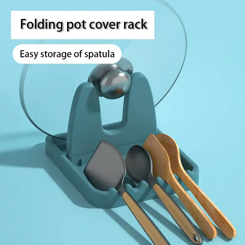 Kitchen Gadgets Rack - 1pc Foldable Pot Lid Rack Stand