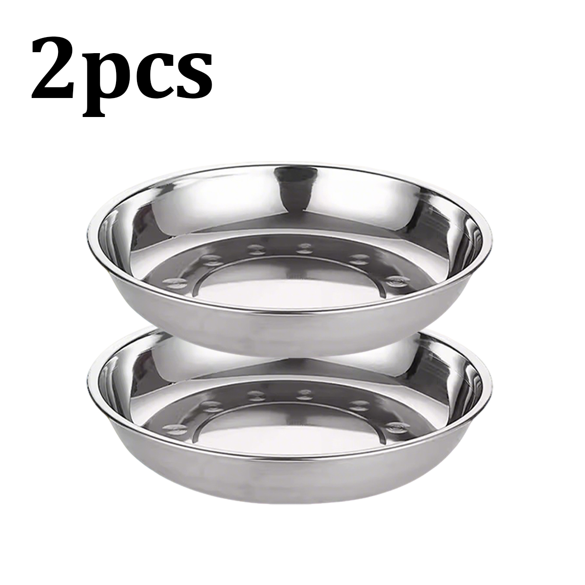 Salad Spinner - 12cm Stainless Steel Round Plate. It