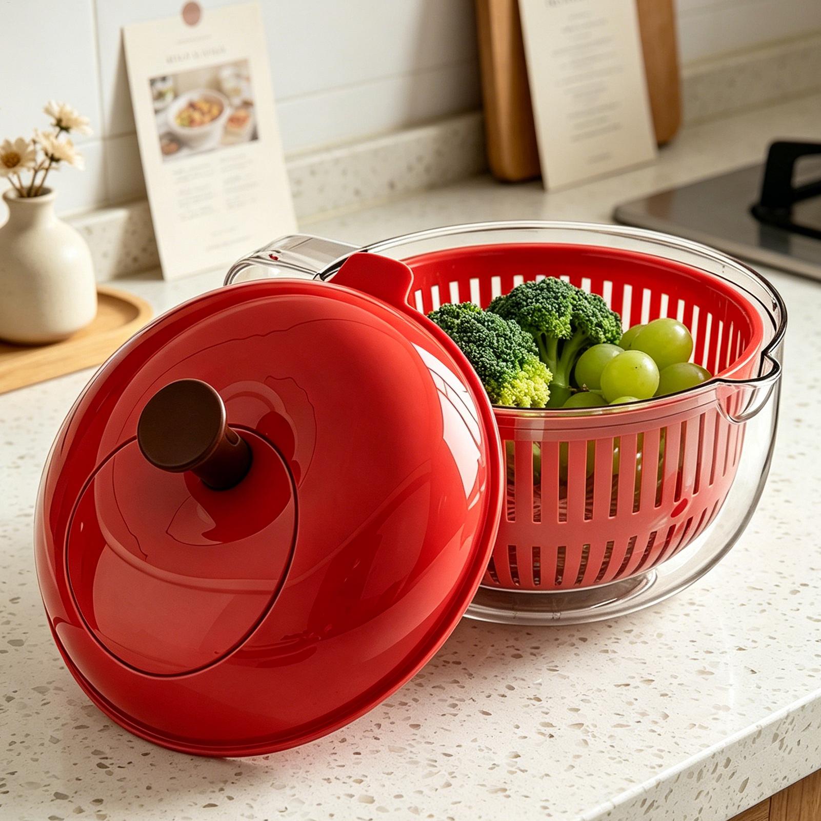 Salad Spinner - Fruit Cleaner Bowl Strainer Cleaning Container