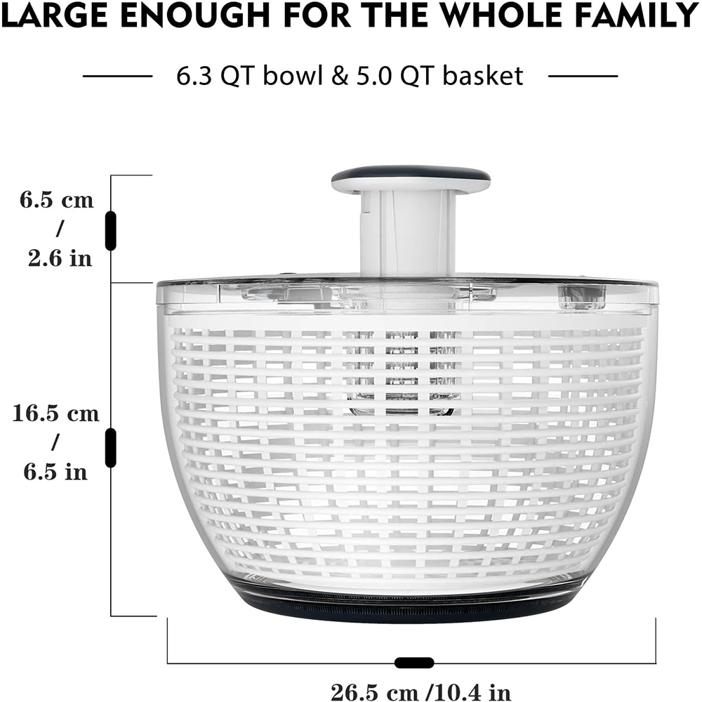 6.3 QT Salad Spinner Large Let - Salad Spinner review and price