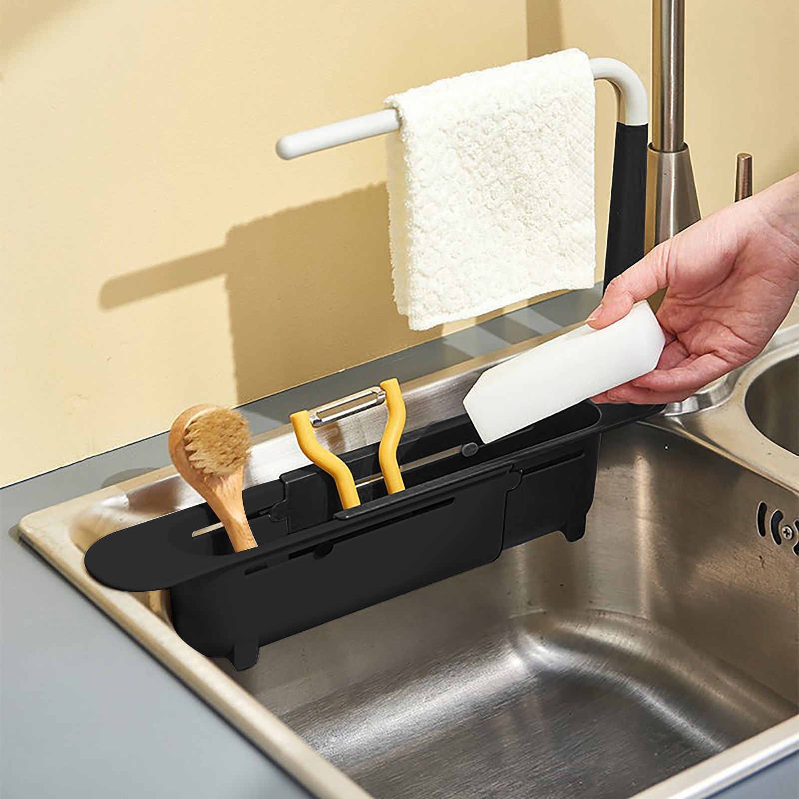 elescopic Sink Shelf Drainer R - Kitchen Gadgets Rack review and price