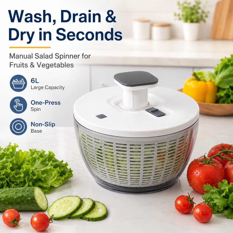 Large 6L Salad Spinner Vegetab - Salad Spinner review and price