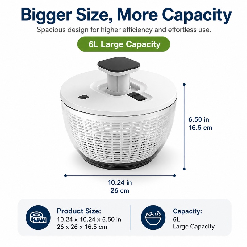 Large 6L Salad Spinner Vegetab - Salad Spinner review and price