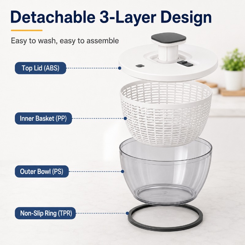 Large 6L Salad Spinner Vegetab - Salad Spinner review and price