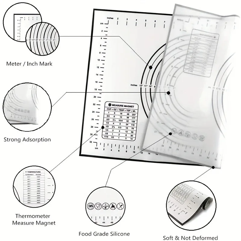 yesThickened Dough Rolling Mat - Silicone Baking Mat review and price