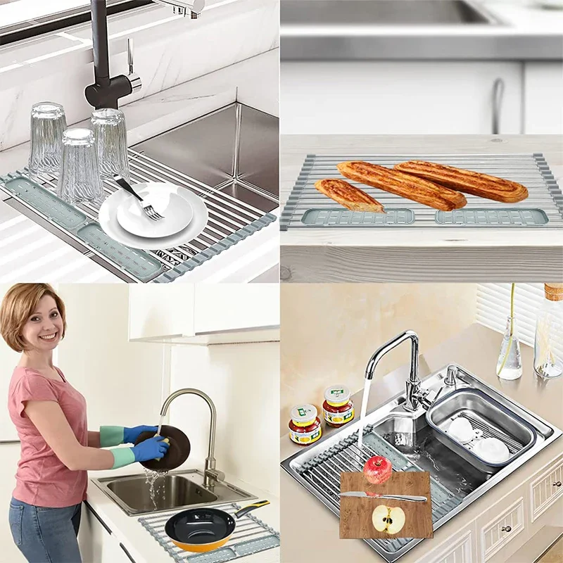 Foldable Stainless Steel Dish  - Kitchen Gadgets Rack review and price