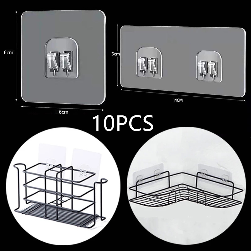 10PCS Transparent Hanging Shel - Kitchen Gadgets Rack review and price
