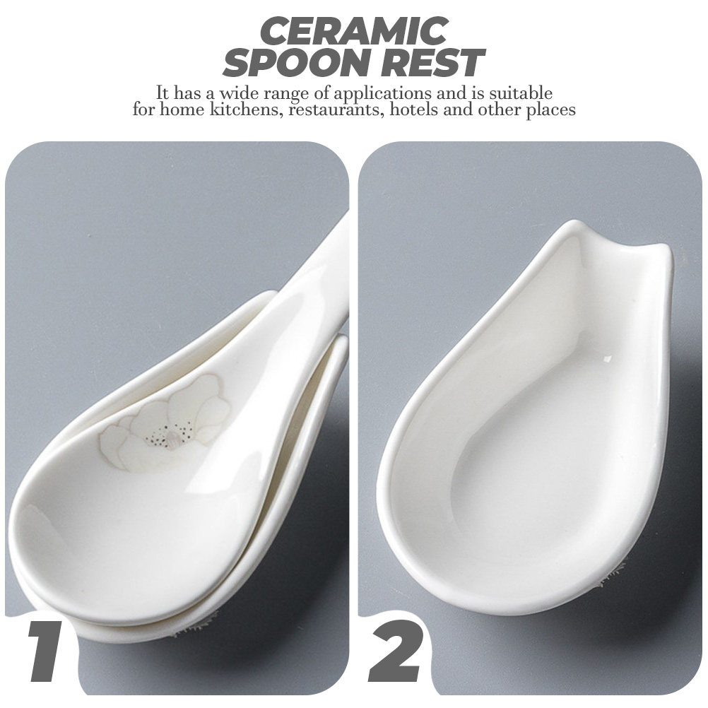 4Pcs Ceramic Spoon Rest Spoon  - Kitchen Gadgets You Must Have review and price