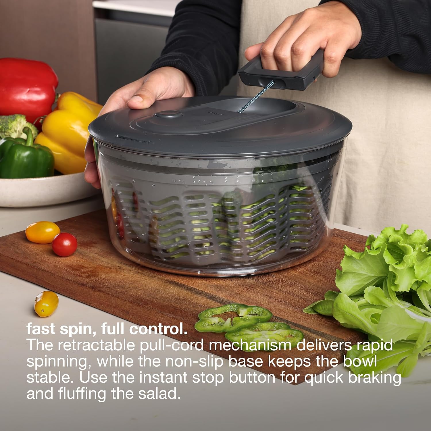 Small Pull‑Handle Salad Spinne - Salad Spinner review and price